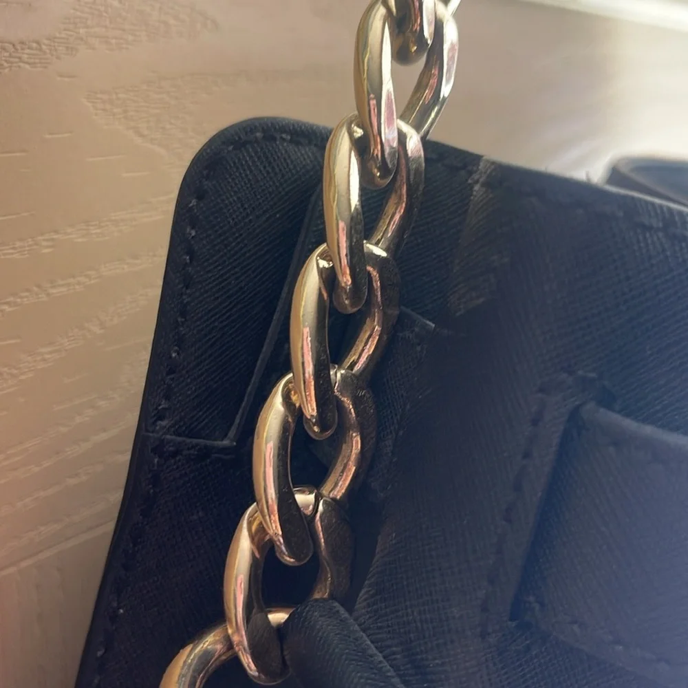 Michael Kors Black Leather Tote Bag - Picture 3 of 7